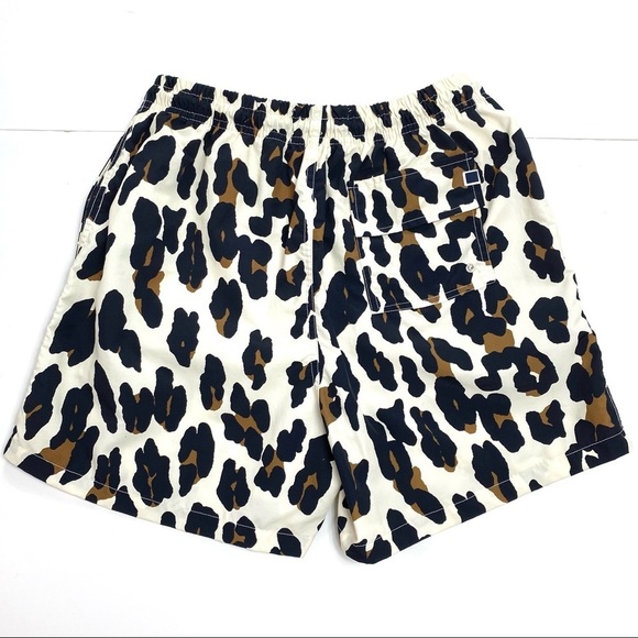 Solid & Striped Leopard Print Swim Board Shorts - Picture 9 of 9